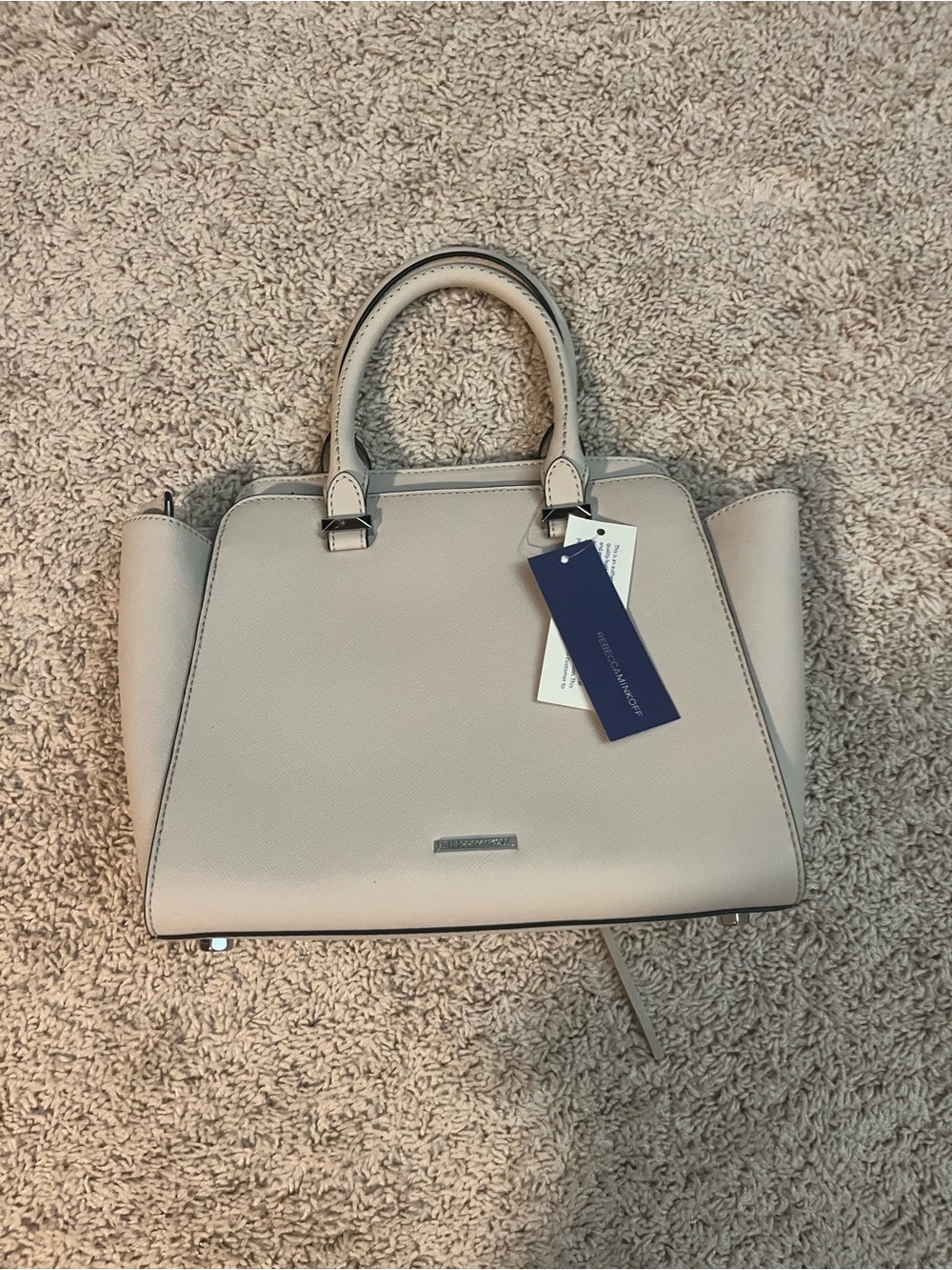 Rebecca Minkoff Light Taupe Saffiano Satchel